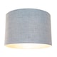 image 3 of Contemporary and Sleek Blue Textured Linen Fabric Drum Lamp Shade 60w Maximum | Blue | Blue | 1
