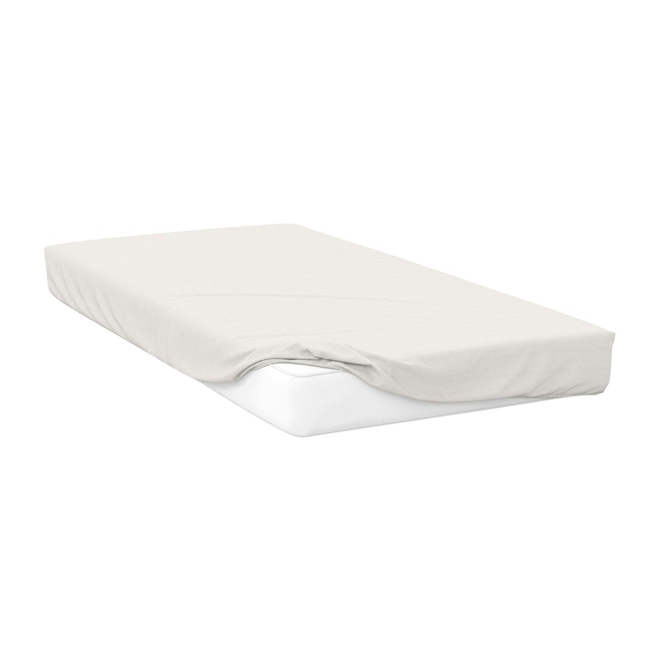 image 1 of Belledorm 200 Thread Count Cotton Percale Extra Deep Fitted Sheet - Ivory - Single