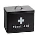 image 1 of Harbour Housewares Vintage Metal First Aid Box - 29cm - Black | Black | Black | 1