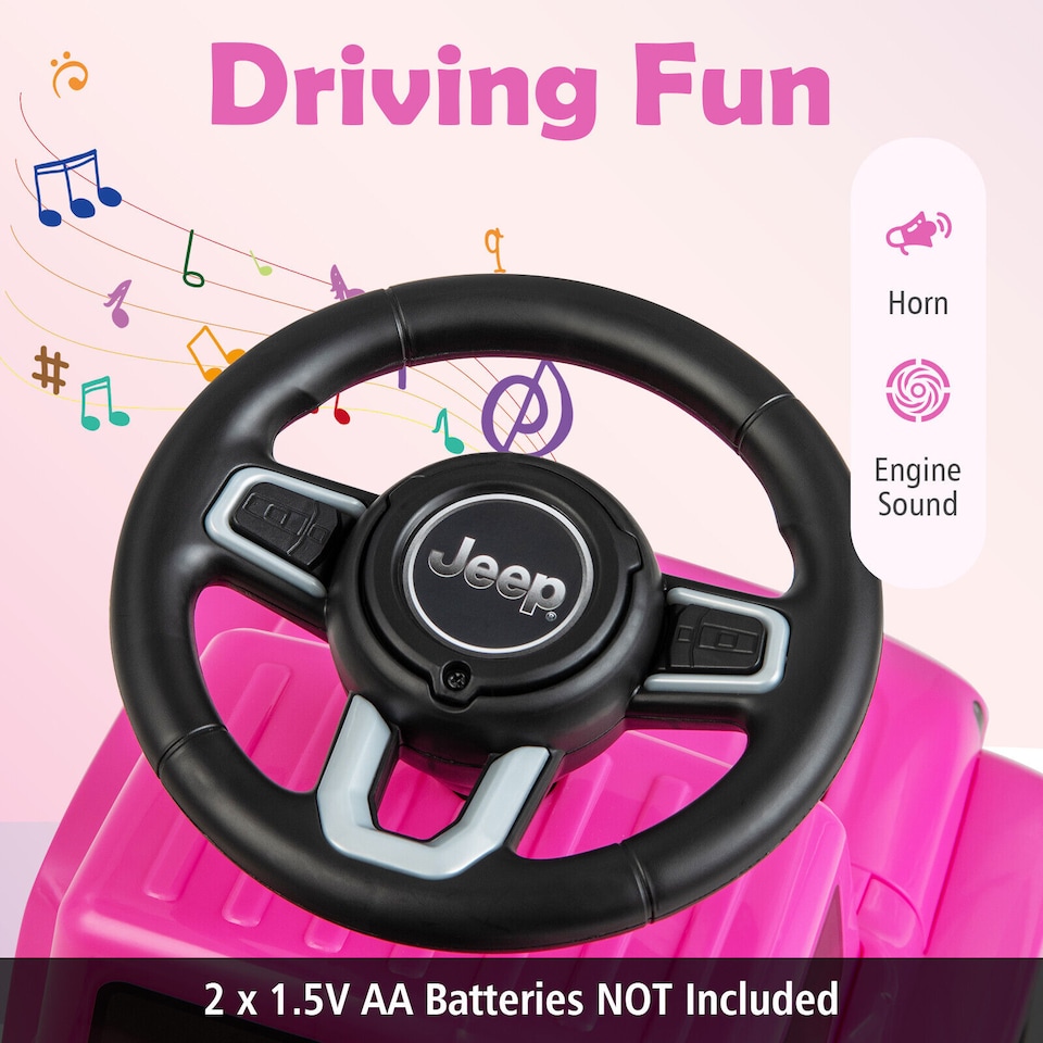 image 1 of COSTWAY Licensed Jeep Ride On Car Toddler Foot-to-Floor Pink