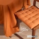 image 6 of Homescapes Burnt Orange Cotton Tablecloth - 137 x 178 cm | Orange | 137cm x 178cm (54" x 70")