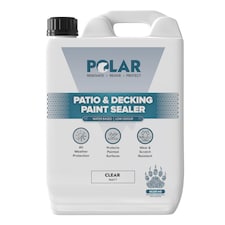 Polar Patio & Decking Paint Sealer Fast Drying Weather & Wear Resistant Clear 5 Litre