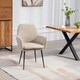 image 3 of Set of 2 Carrara Fabric Dining Chairs - Brown