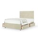 image 1 of Memory Maestro Memory Foam Cream Naples Velvet 4 Drawer Divan Set And Milan Headboard King Size