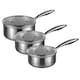 image 2 of Hairy Bikers 3 Pack HexGuard Non Stick 16 18 20 cm Saucepan Set Cooking Pots