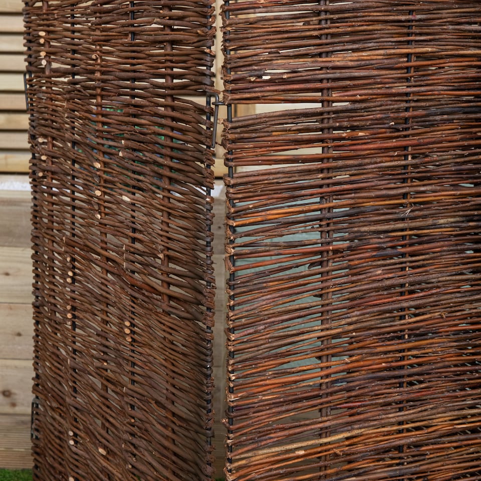 image 1 of 1.16m x 1.83m Triple Garden Patio Willow Wheelie Bin Screen Hideaway