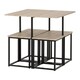 image 2 of Kent 1+4 Stowaway Dining Set - Sonoma Oak Effect/Black Brown