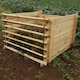 image 2 of Outdoor Wooden Compost Bin 530 Litre Composter with Slatted Design 92cm