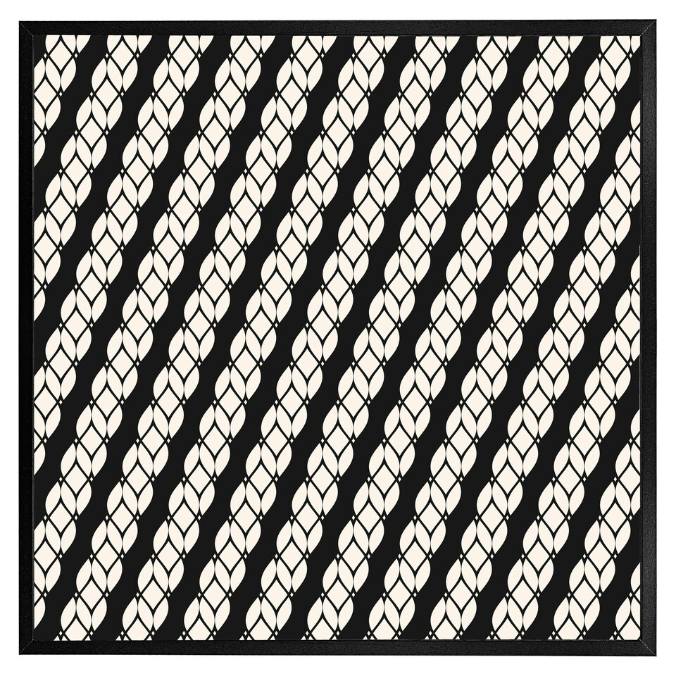 image 1 of Striped rope pattern (Picture Frame) Brown | Oak | L