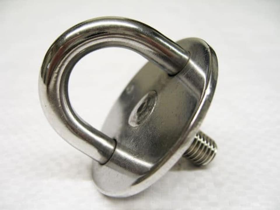 6MM Stainless Steel Round Eye Plate with M8 Screw Thread (Heavy Duty Marine Deck)