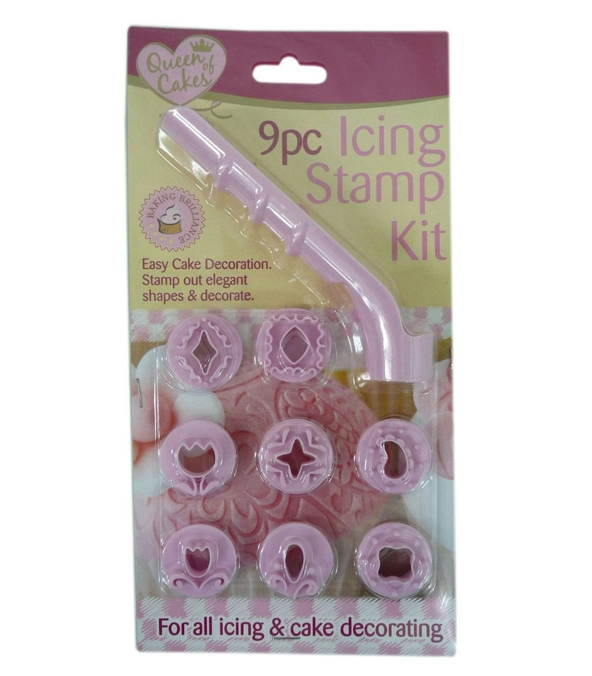 image 1 of Queen of Cakes S/9 FONDANT STAMP SET