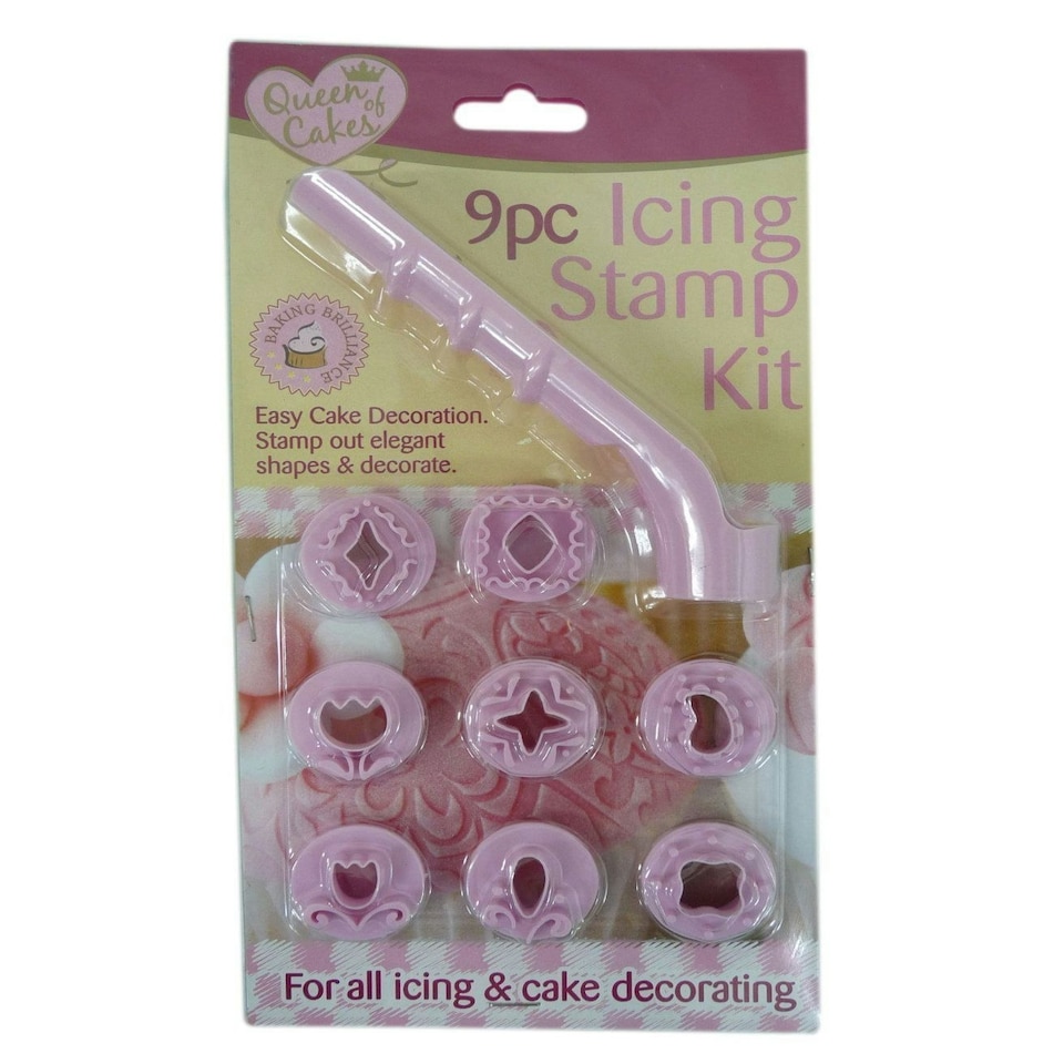 image 1 of Queen of Cakes S/9 FONDANT STAMP SET