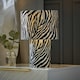 image 2 of ValueLights Nessa Zebra Pattern Velvet Table Lamp | Black