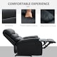 image 5 of HOMCOM Manual Recliner Chair for Living Room w/ Footrest Black