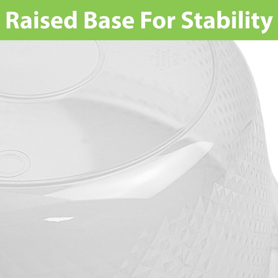 image 1 of JVL Plastic Sapphire Round Salad Serving Mixing Bowls, Set of 3, 3L, 6L, 9.5L
