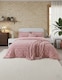 image 2 of Luxury Teddy Cord Design Bedding Set Ultra Soft Cozy Stylish Comfort | Pink | Double