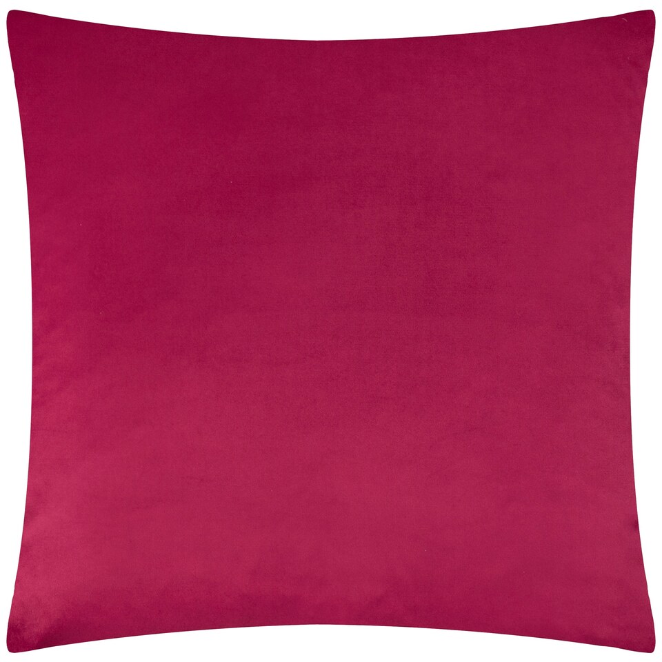 image 1 of furn. Holly Wreath Embroidered Polyester Filled Cushions Red | 45 cm x 45 cm