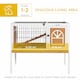 image 3 of PawHut Wooden Rabbit Hutch, Small Animal House w/ Removable Tray, Openable Roof
