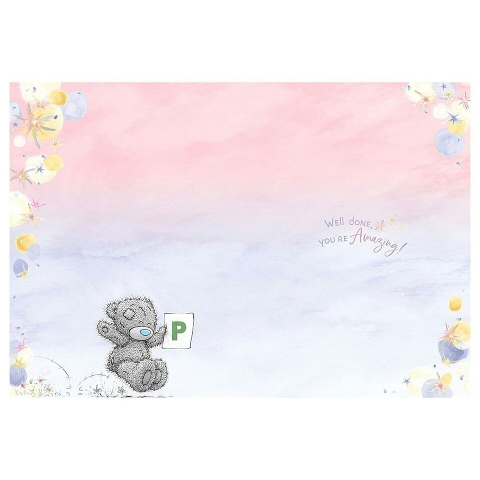 image 1 of Bear With L Plate Driving Test Congratulations Card