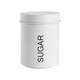image 1 of Harbour Housewares Round Metal Kitchen Sugar Canister - Matt White