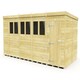 image 1 of 18 x 8 Feet Pent Shed - Single Door With Windows - Wood - L231 x W533 x H201 cm Brown