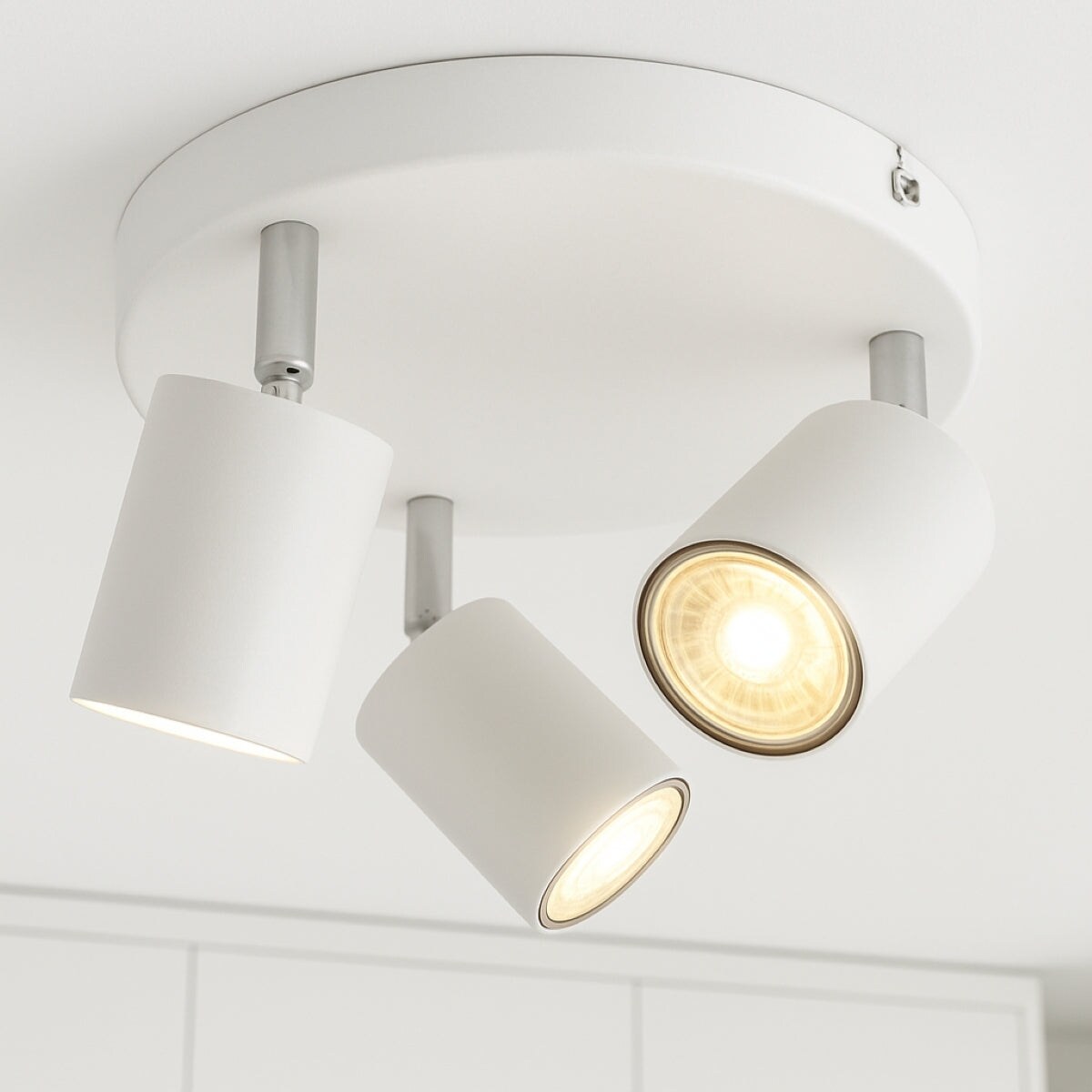 CGC Jack 3-Head White GU10 Ceiling Spotlight White White Height: 14 cm, Diameter: 20 cm