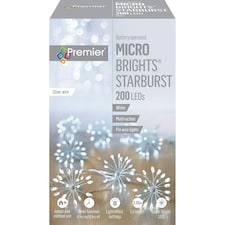 Premier MicroBrights Starburst Lights 200 LED White 2.5m