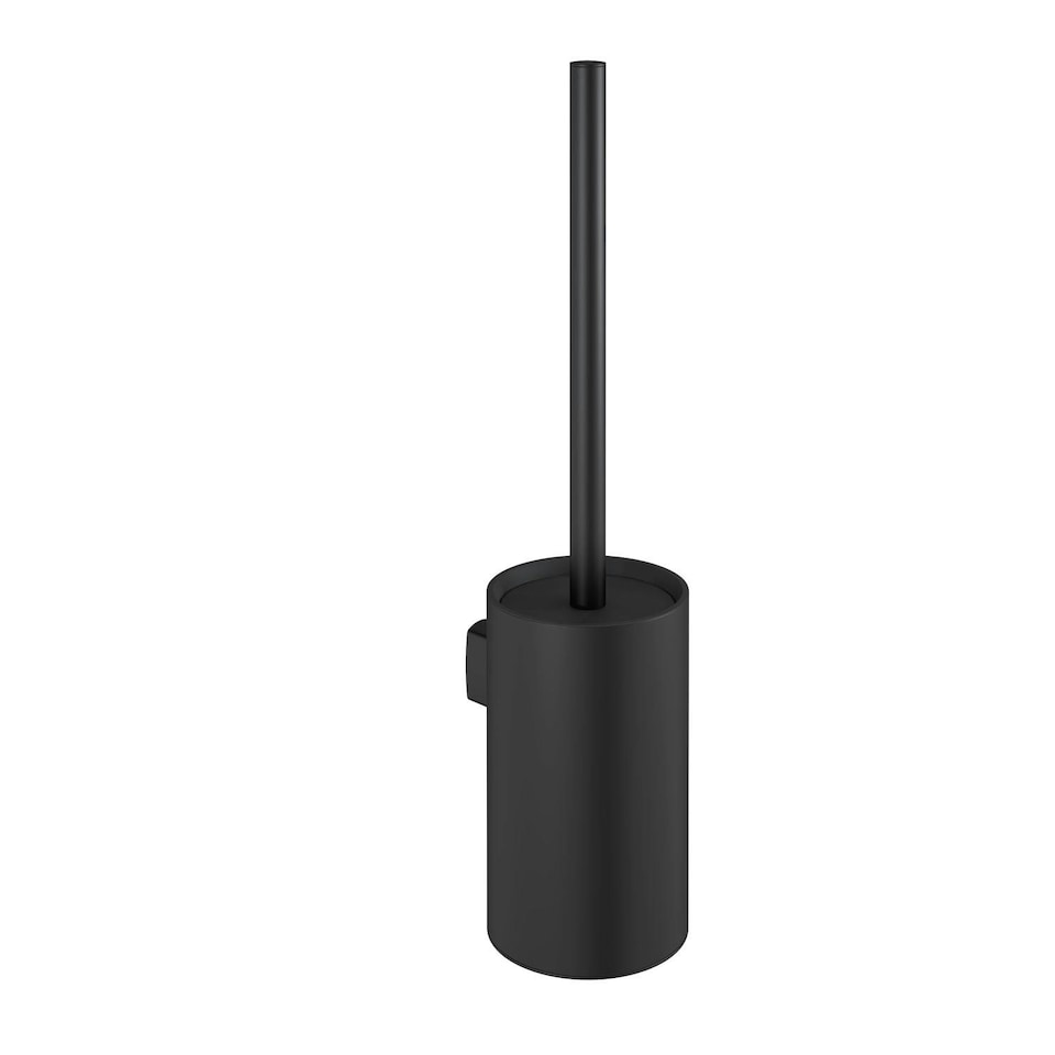 image 1 of Cosmic Toilet Brush & Holder with Screws & Durable Stainless Steel, Matt Black