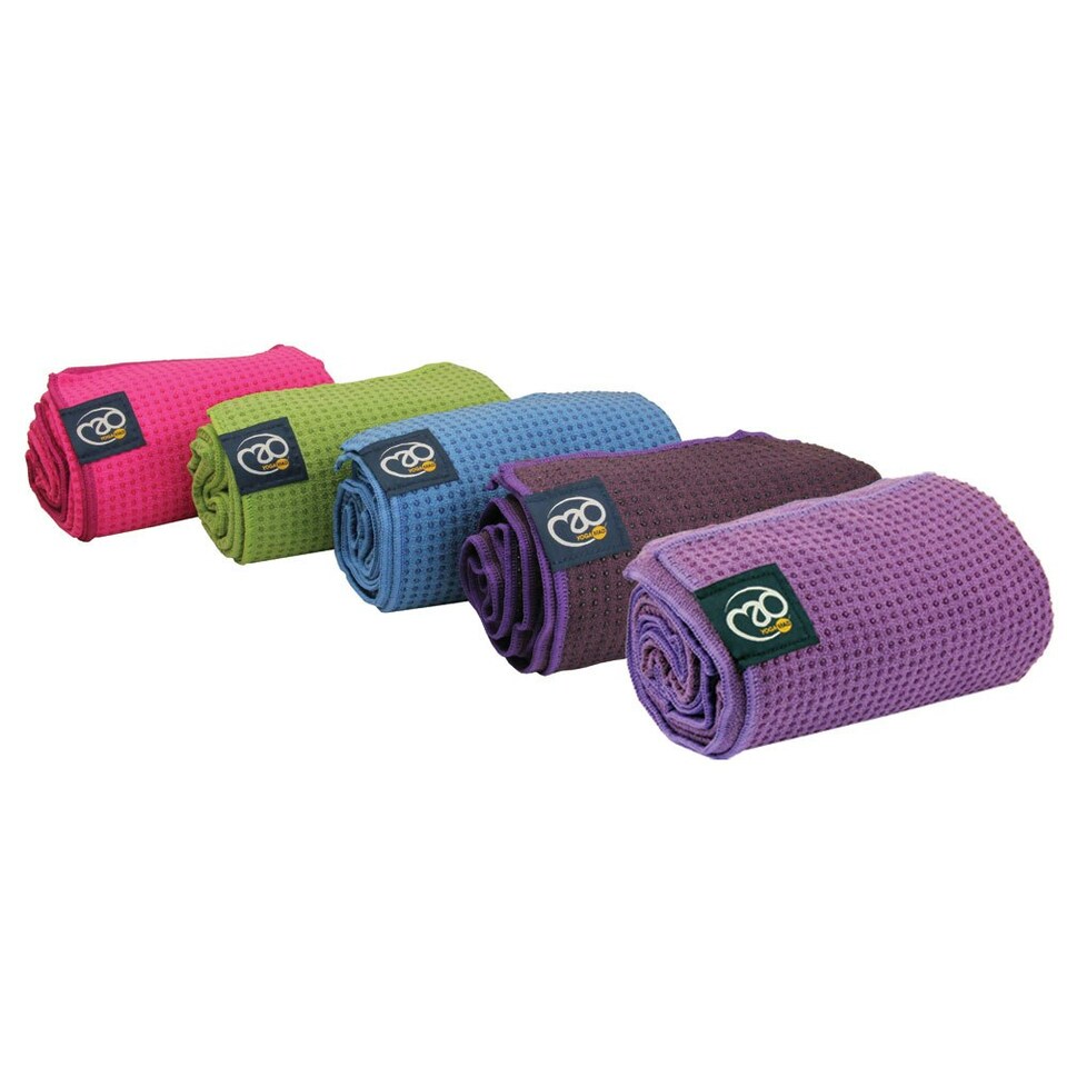image 1 of Grip Dot Yoga Towel Purple