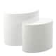 image 1 of Mice Oval Coffee Table in White Set of 2