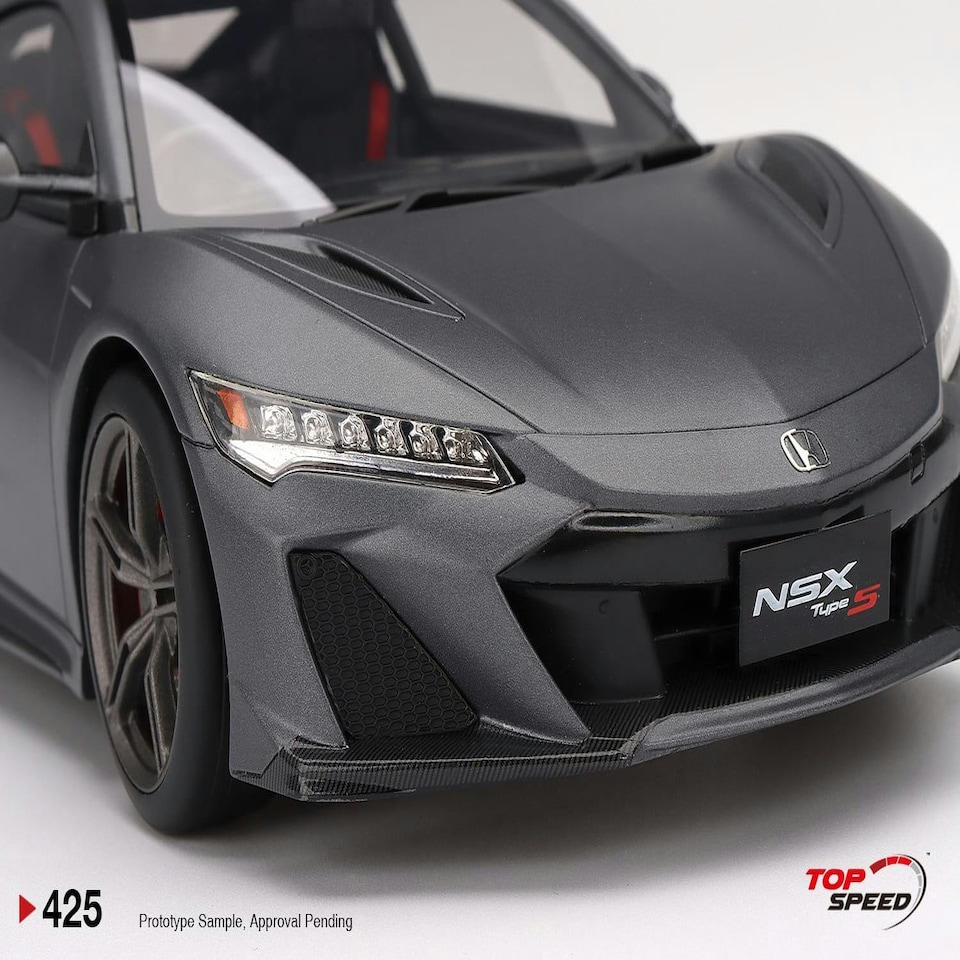 image 1 of Honda NSX Type S 2022 Gotham Grey Matte 1:18 Scale TSM TS0425