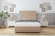 image 2 of Sloomy Alabama Pebble Plush Divan Bed Base No Drawers With 26 Inch Strutted Headboard | Brown | Pebble | Double | 1