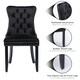 image 3 of Romsey Set of 4 Modern Velvet Dining Chairs with Solid Oak Legs