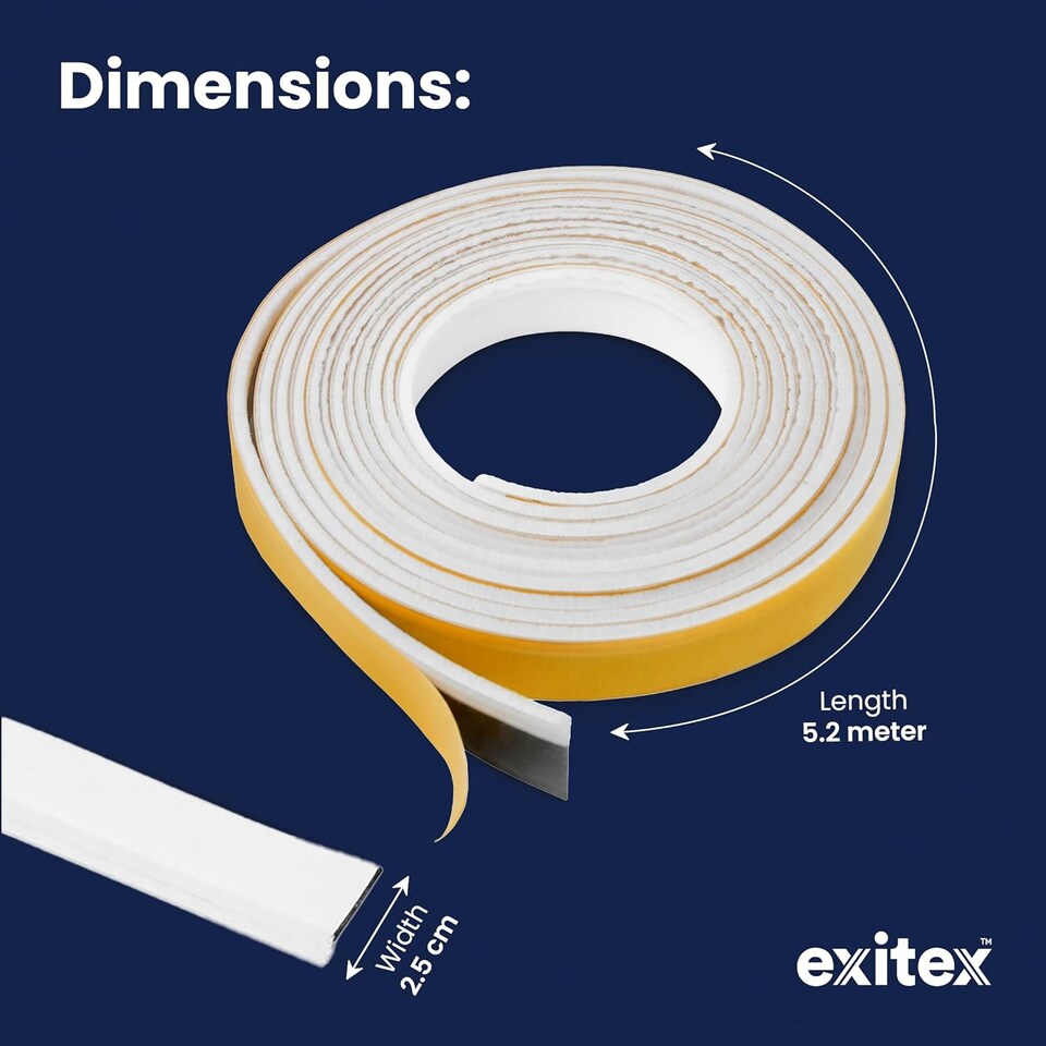 image 1 of Exitex Self Adhesive Intumescent Fire & Smoke Door Strip with Brush, FD30 rated, 5.2m | White