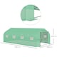 image 3 of Outsunny 6 x 3M Walk in Polytunnel Greenhouse Large Outdoor Grow House w Door