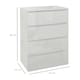 image 3 of HOMCOM Bedroom Chest of Drawers, High Gloss 4 Drawers Dresser, Grey