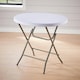 image 2 of Round Folding Table Trestle Camping Party Picnic BBQ Stall Garden Indoor Outdoor