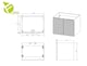 image 8 of Wall Hung Bathroom Cabinets Furniture Set Green 600mm Vanity Sink Unit with Basin and Tallboy Ribbed Fluted Cara