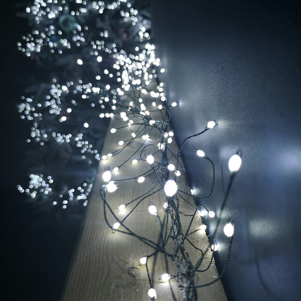 image 1 of 2.7m White LEDs Green Garland Wire Light Christmas Decoration with Timer
