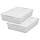 image 1 of Smartstore Bedroller Underbed Storage Box with Transparent Foldable Lid 60L, 2pk