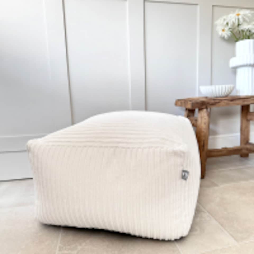 image 1 of rucomfy Indoor Large Ottoman Pouffe - Jumbo Cord Bean Bag Footstool