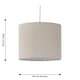 image 5 of First Choice Lighting Natural Linen 25cm Pendant Lightshade Brown