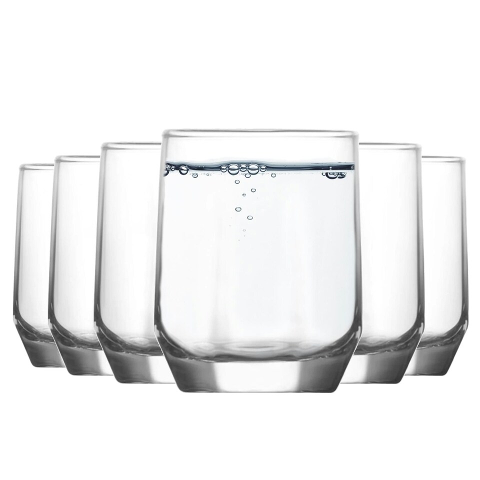 image 1 of LAV Diamond Water Glasses - 215ml - Clear - Pack of 6 Clear
