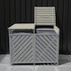 image 8 of Wooden Double Wheelie Bin Storage - Grey