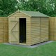 image 2 of Forest Garden 6x8 4LIFE Apex Shed 25yr Guarantee Overlap Pressure Treated - Single Door - No Window Brown