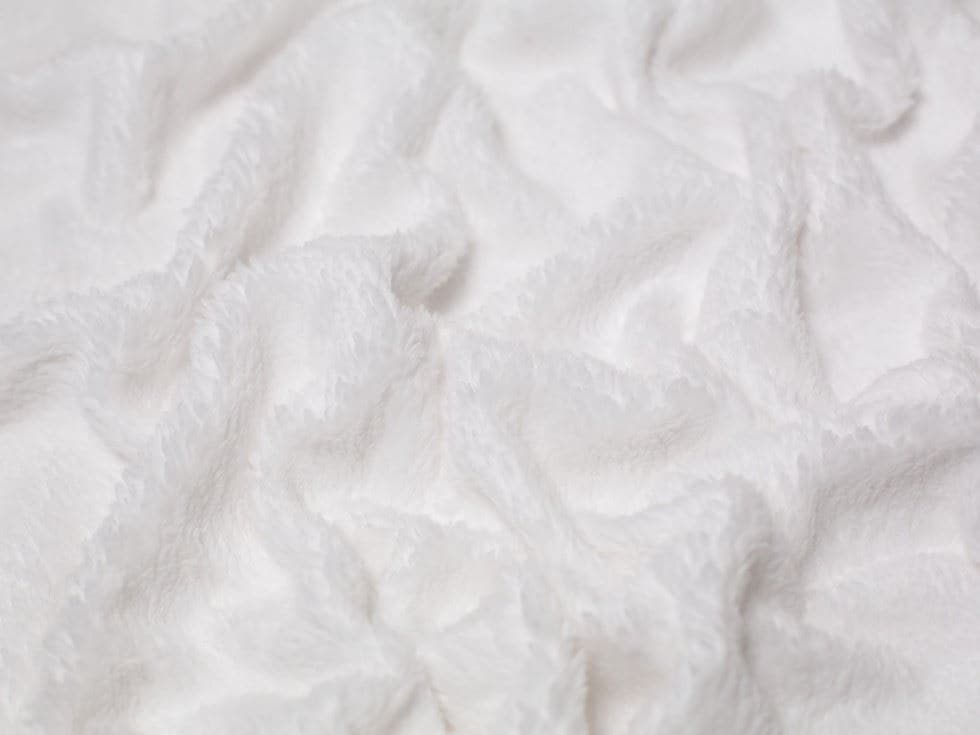 Minerva Core Range White Cotton Sherpa Fleece Fur Fabric for Dressmaking, Toy Making, 150cm / 59" Wide - per metre
