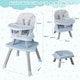 image 2 of COSTWAY 6-in-1 Baby High Chair Convertible Feeding Chair-Gray