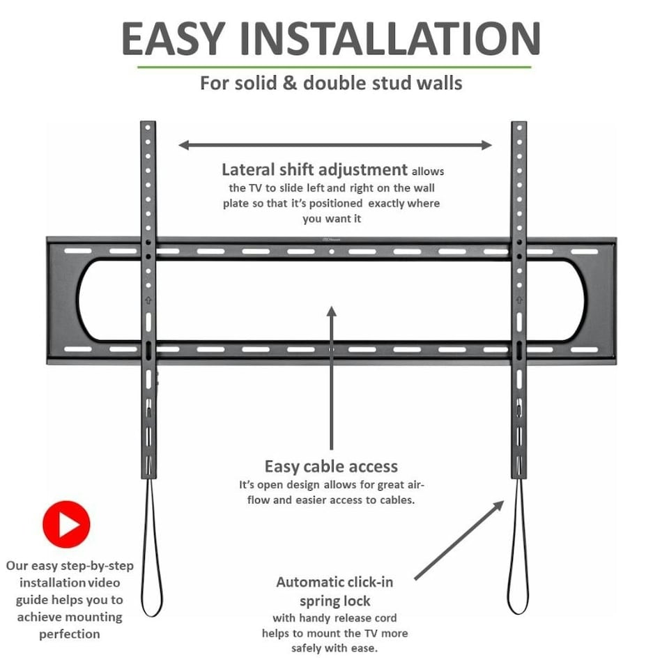 image 1 of Tech ART GO120F Fixed 60-120" TV Bracket