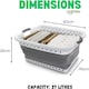image 3 of Marco Paul  Collapsible Laundry Basket Folding Pop Up Washing Bin Clothes Storage | White