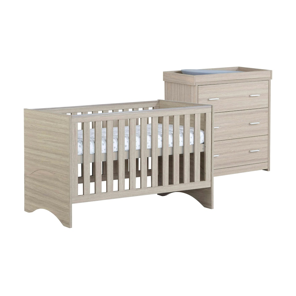 image 1 of Babymore Veni 2 Piece Room Set - Oak
